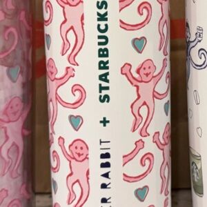 Starbucks Pink and White Monkey Tumbler